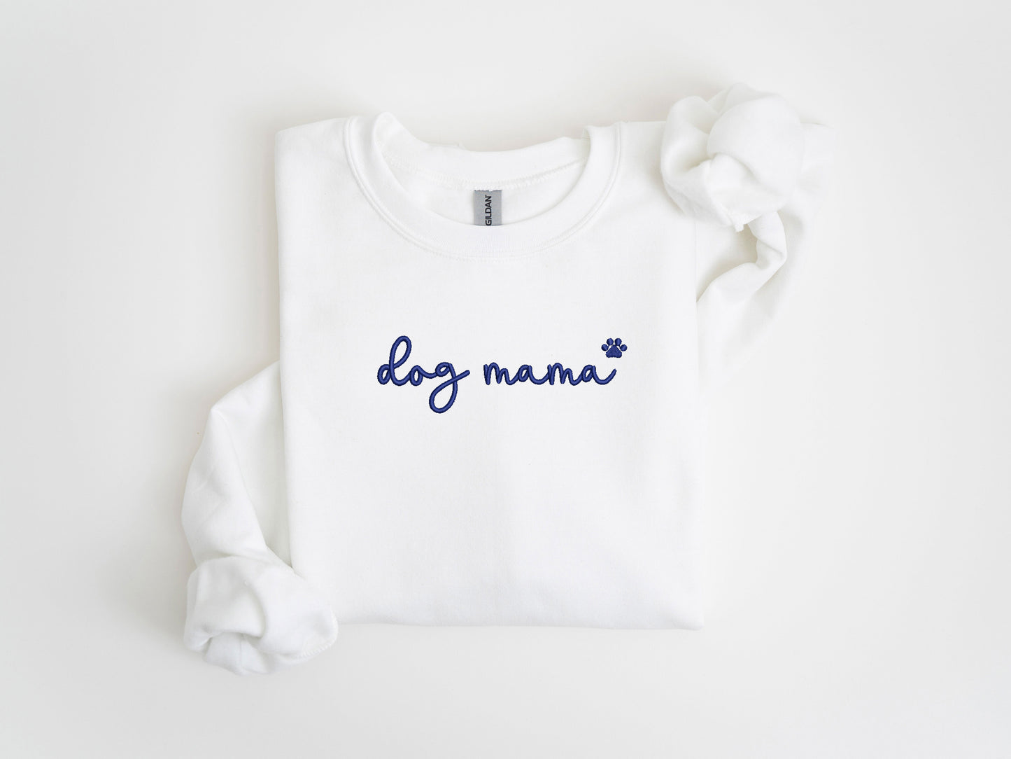 Dog Mama Embroidery Sweatshirts, Dog Mom Gift